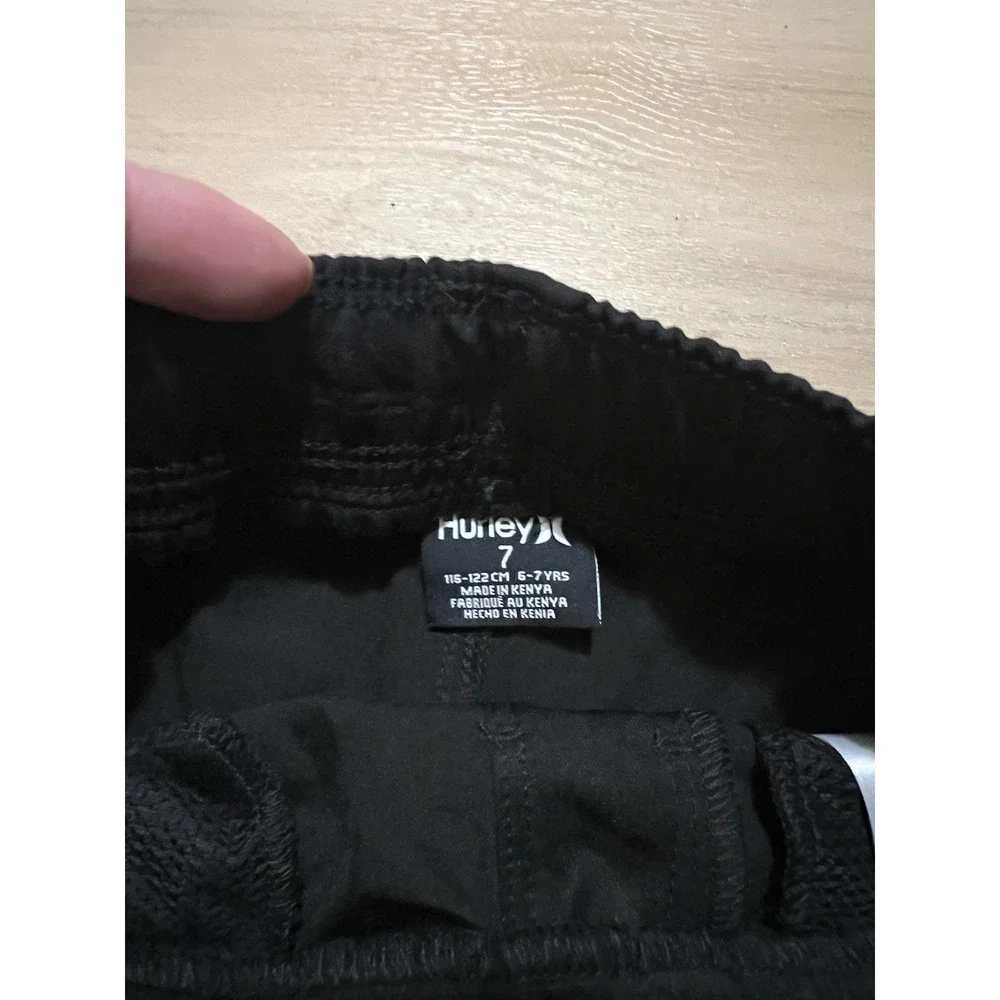 NWT Hurley Boys Hybrid Pull-On Shorts Size Youth 7 Elastic Waist Black Stretch‎